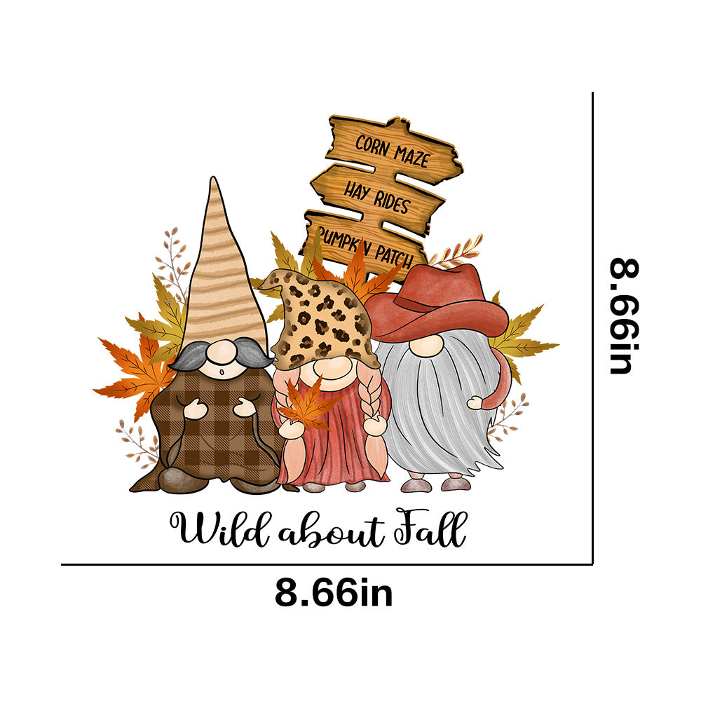 Wholesale 10pcs/pack Golden Autumn Pumpkin T-shirt Thermal Transfer Hot Stamping